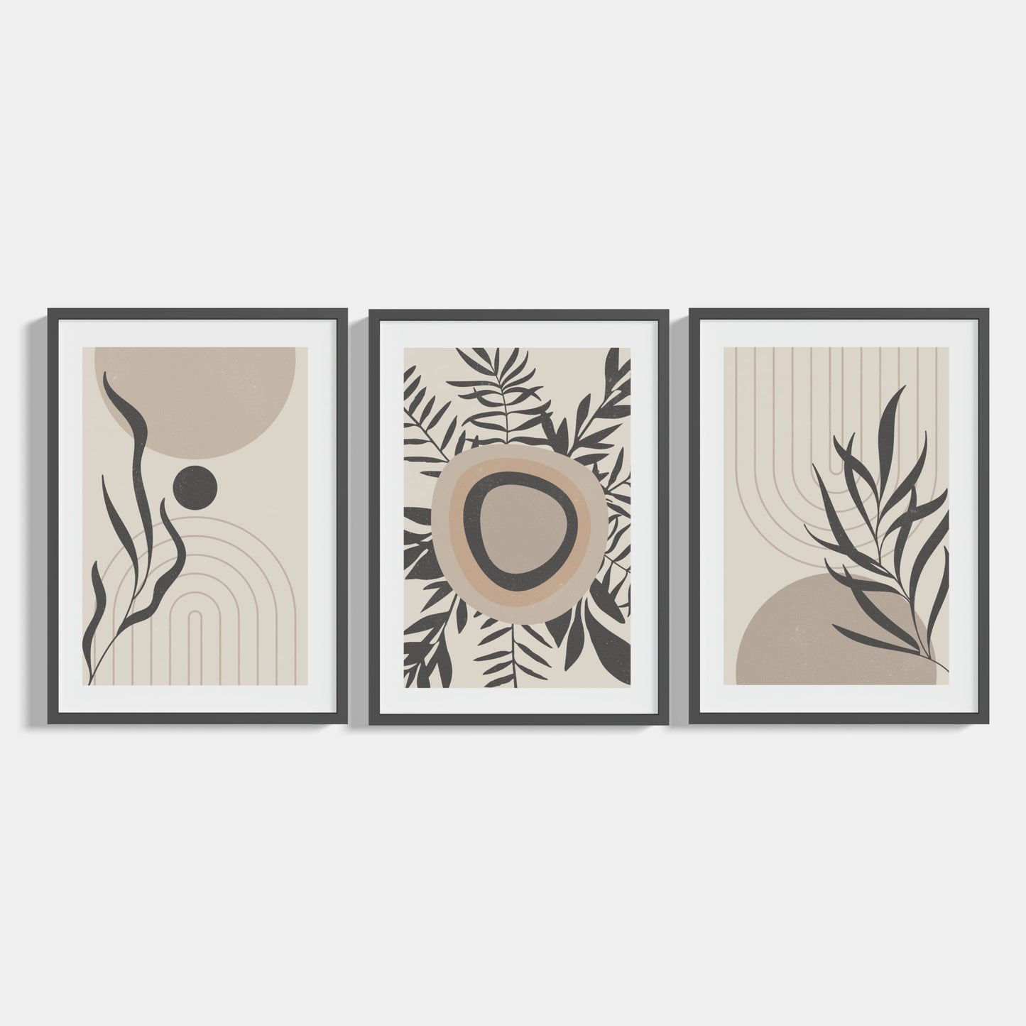 Zostava 3 plagátov Minimal Beige I.