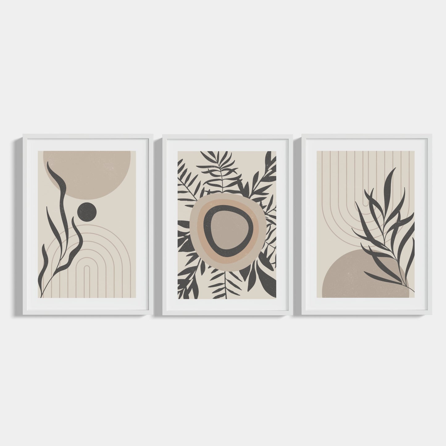 Zostava 3 plagátov Minimal Beige I.