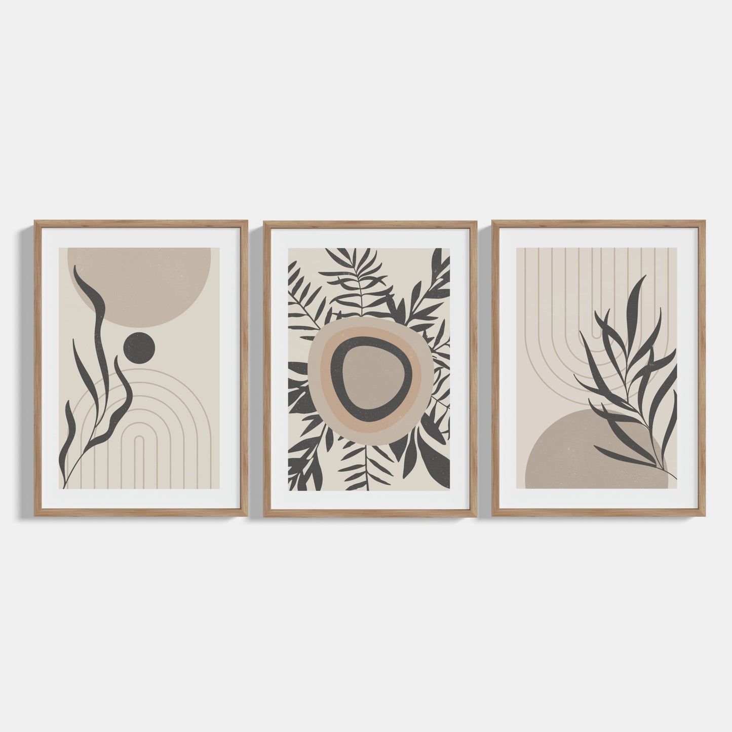 Zostava 3 plagátov Minimal Beige I.