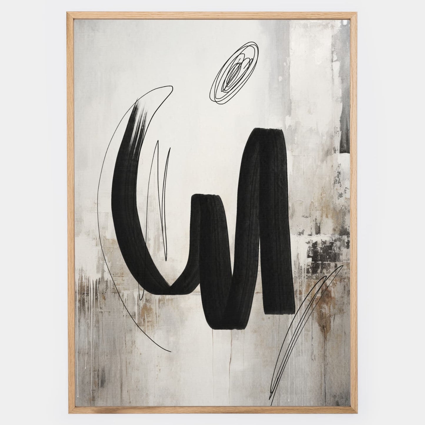 Abstract poster Wild Brushes No.1