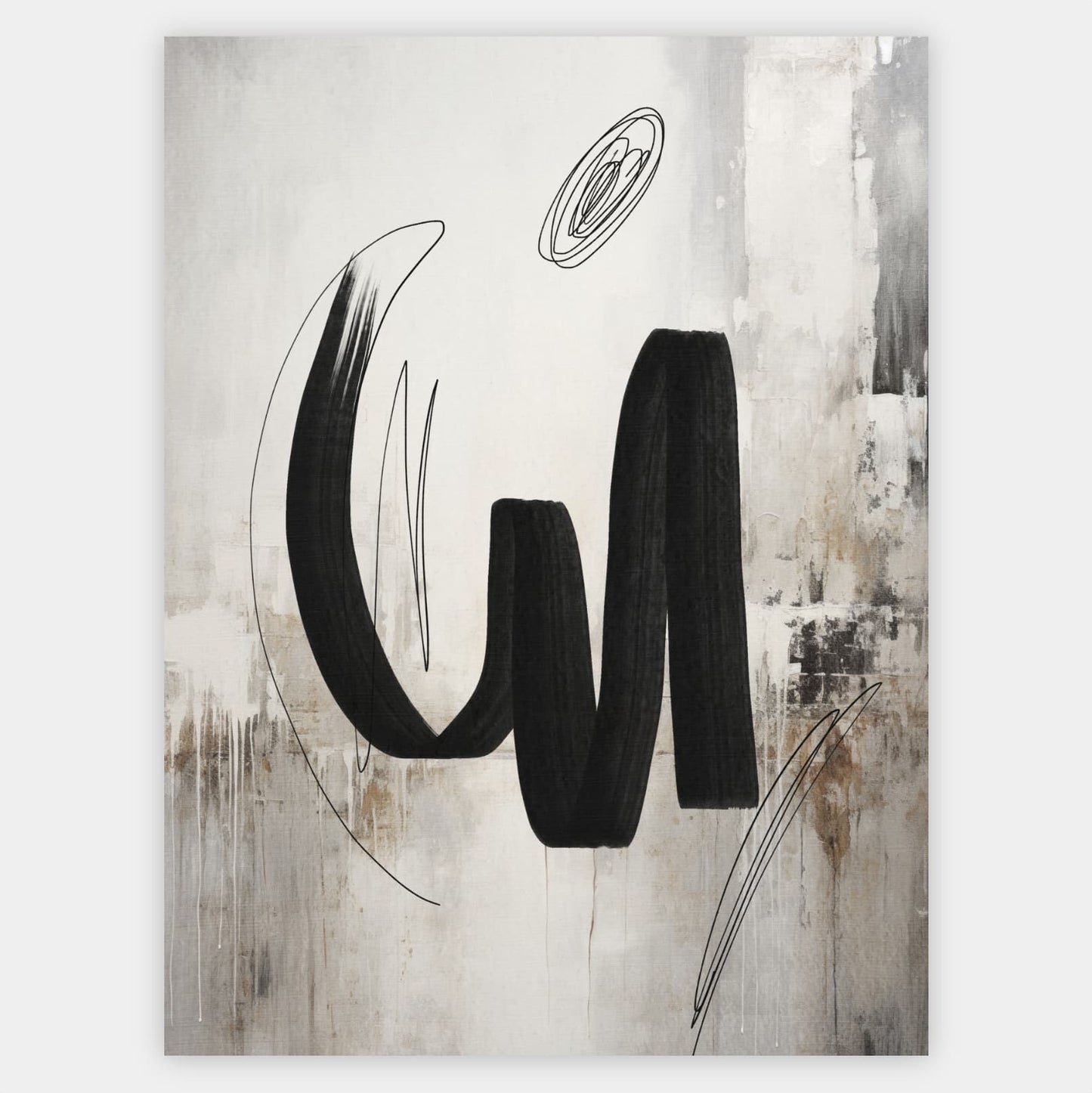 Abstract poster Wild Brushes No.1
