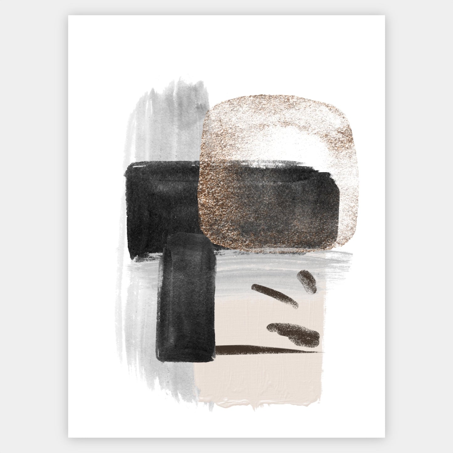 Abstract Poster "Neutral Gold" No. 1