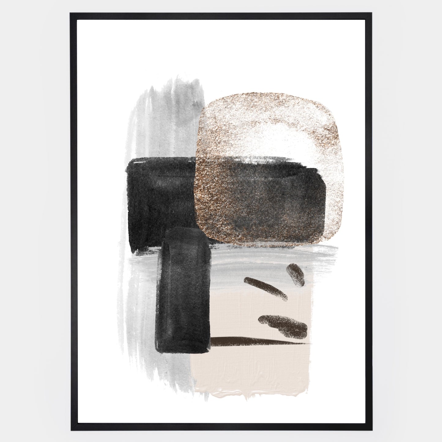 Abstract Poster "Neutral Gold" No. 1
