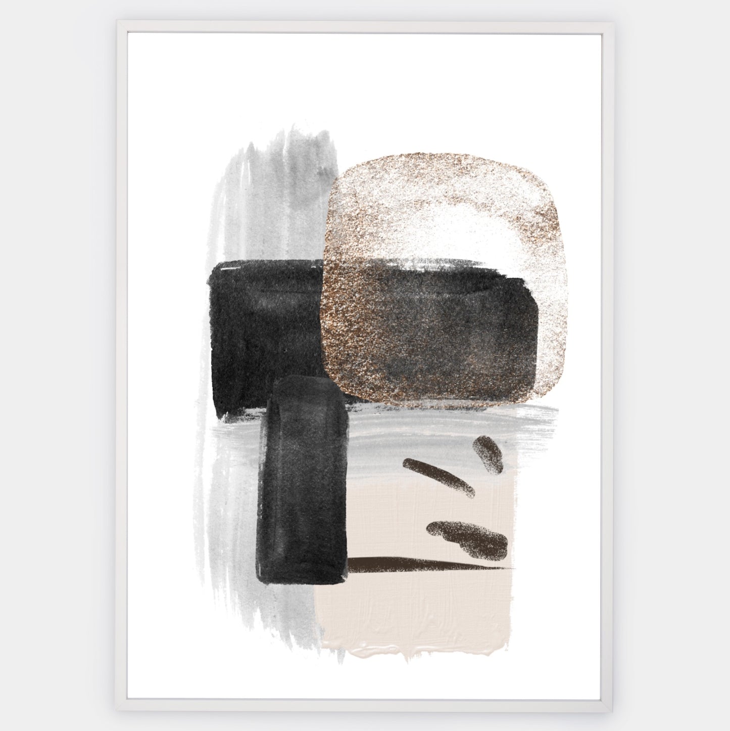 Abstract Poster "Neutral Gold" No. 1