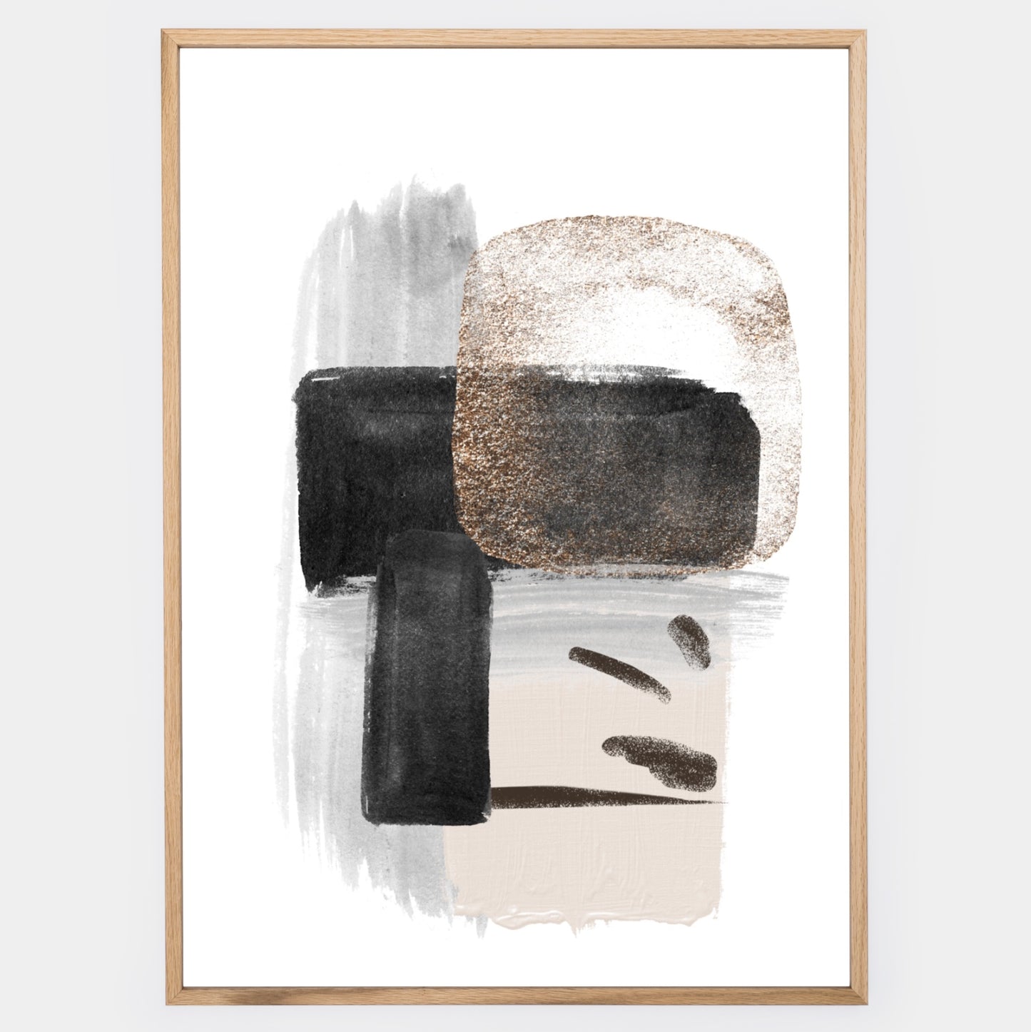 Abstract Poster "Neutral Gold" No. 1