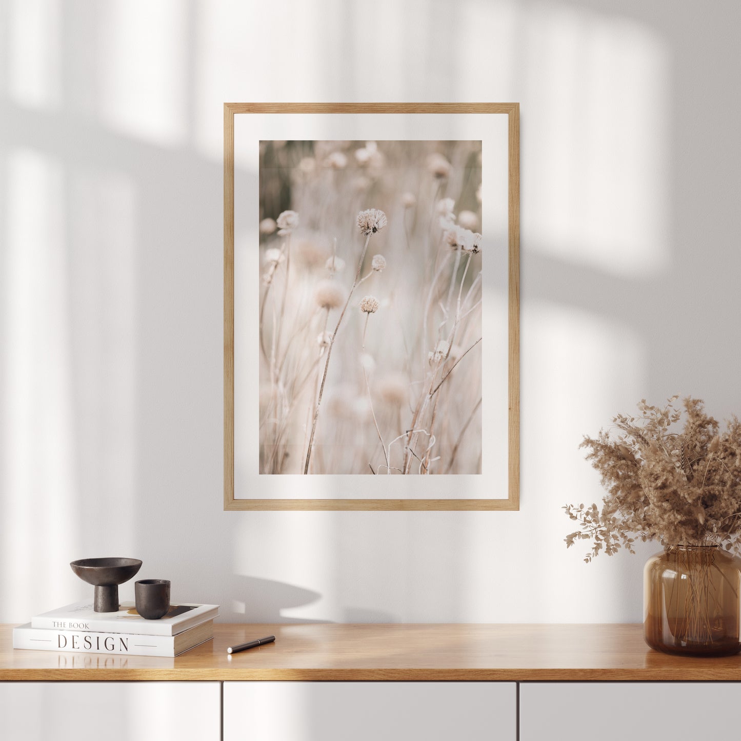 Boho plakát s fotografií podzimní louky