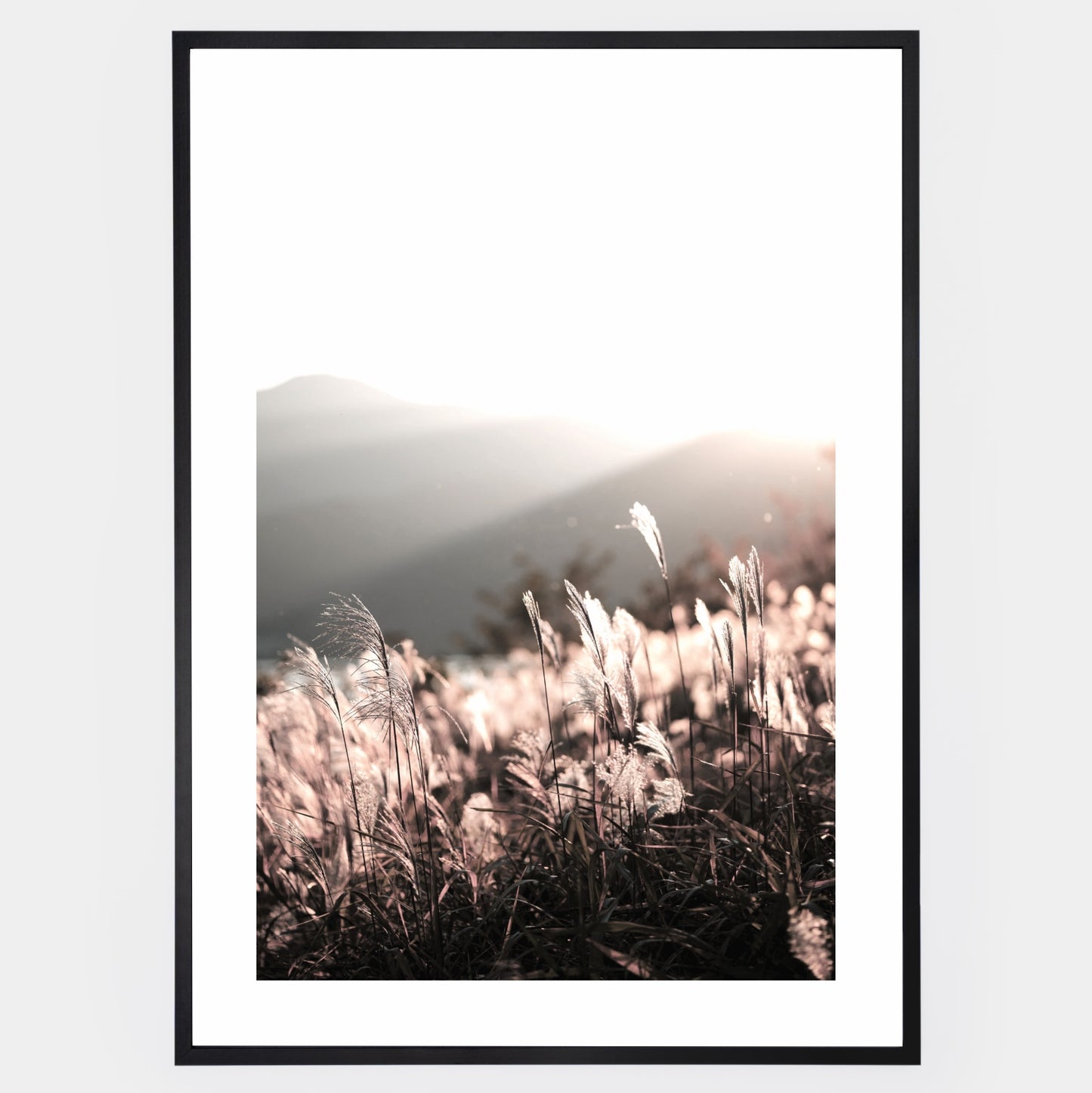 Boho plakát s fotografií západu slunce v přírodě