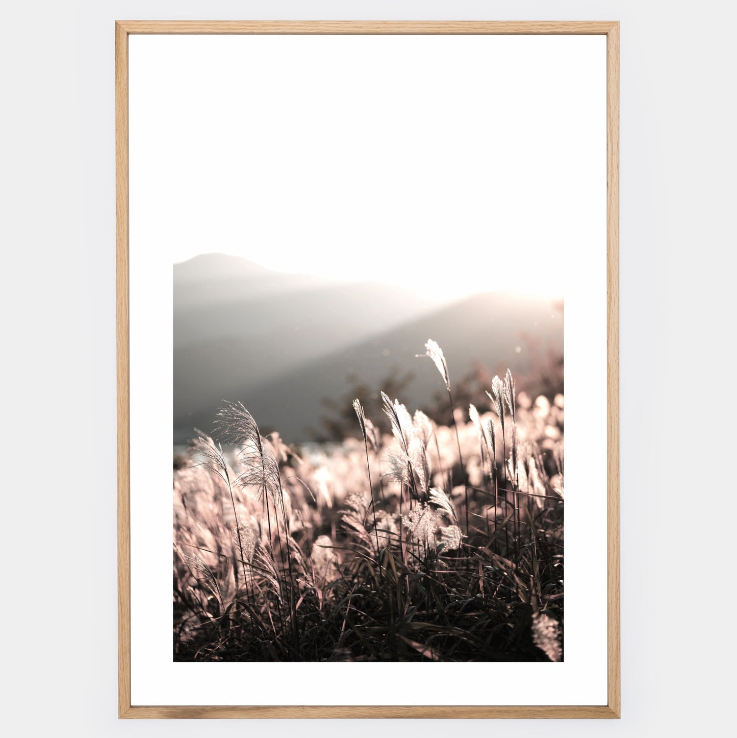 Boho plakát s fotografií západu slunce v přírodě