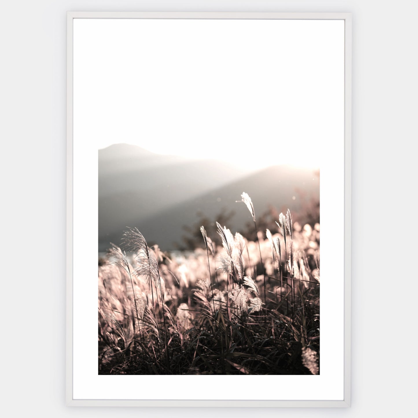 Boho plakát s fotografií západu slunce v přírodě
