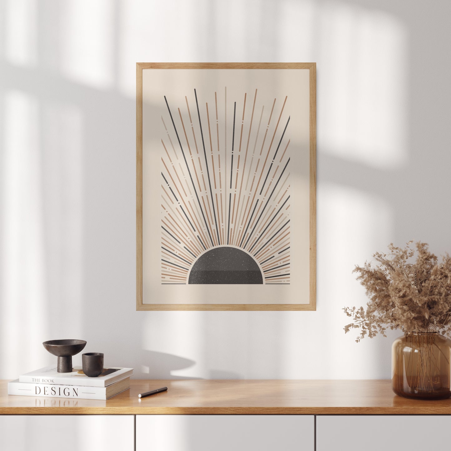 Boho plakát s geometrickými tvary "Sunrise"