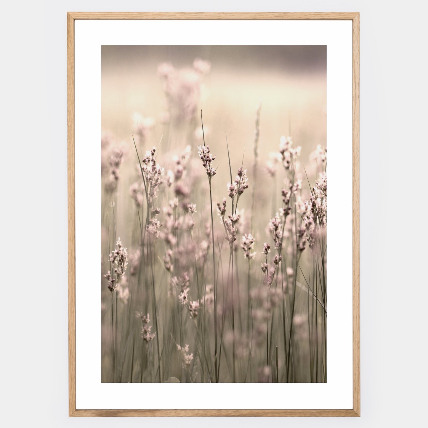 Boho plakát s fotografií kvetoucí trávy