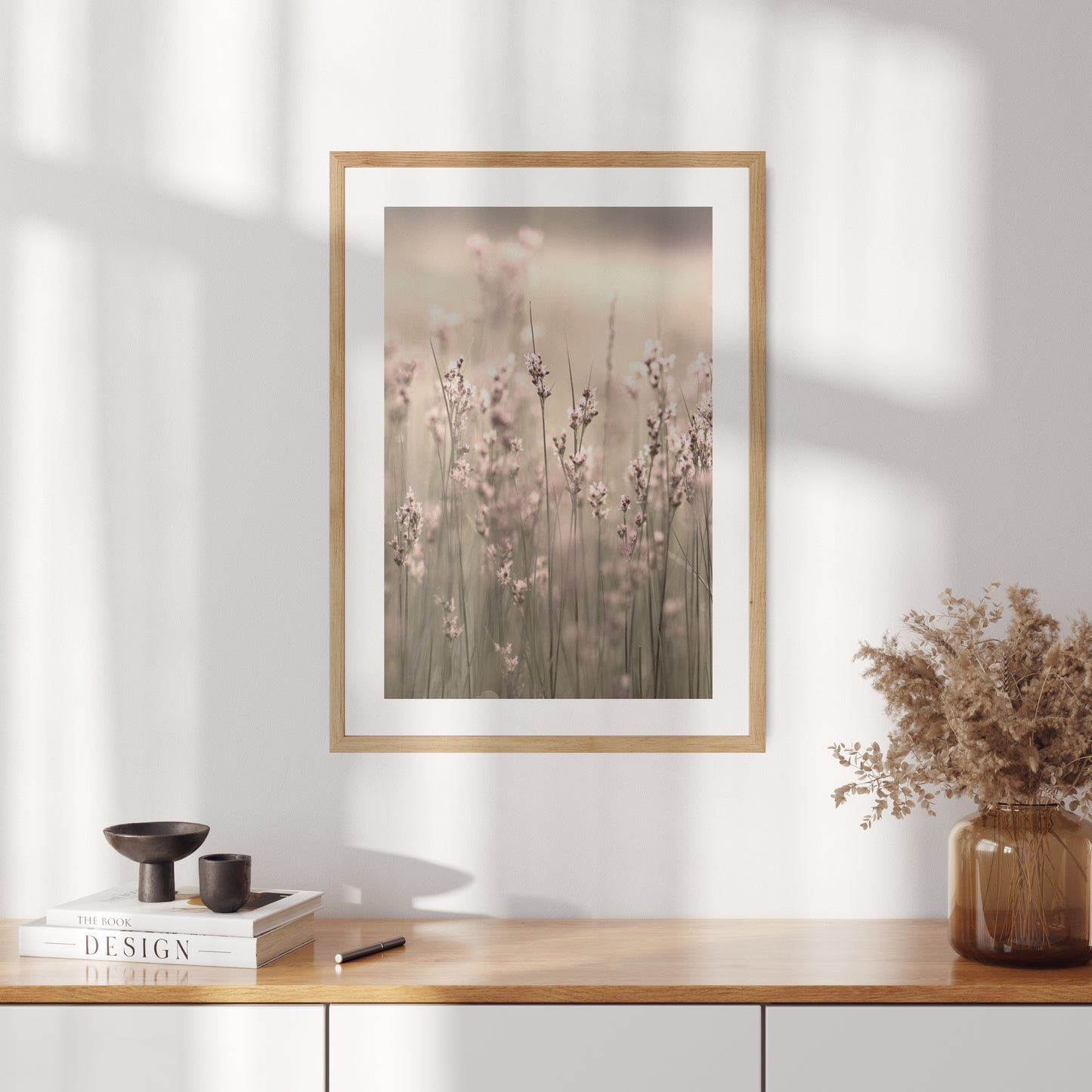 Boho plakát s fotografií kvetoucí trávy