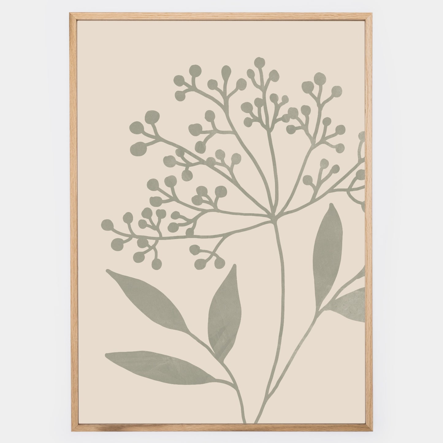 Boho Plakát s grafikou byliny