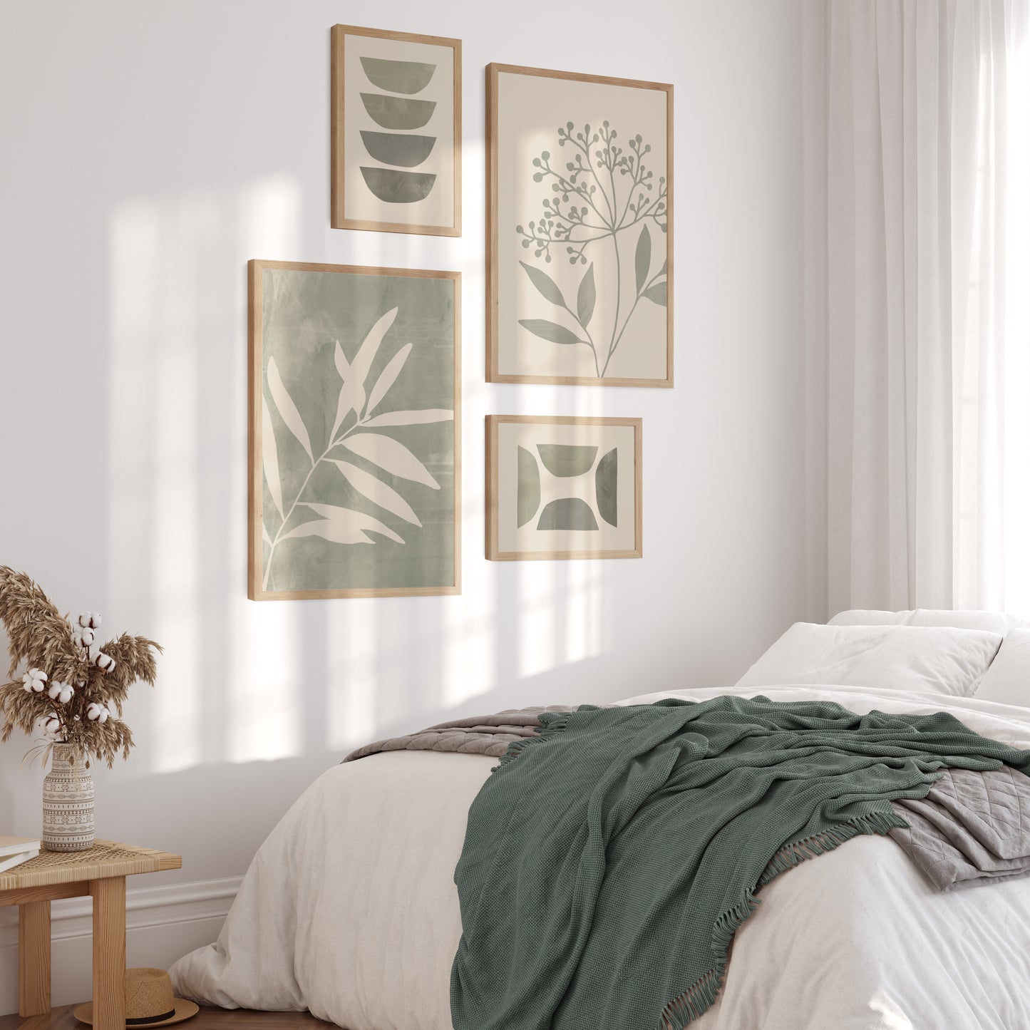 Boho Plakát s grafikou byliny