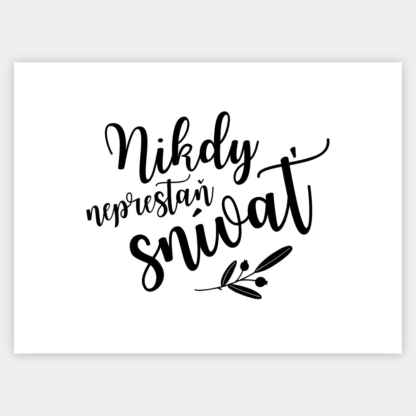 Plakát Nepřestávej snít