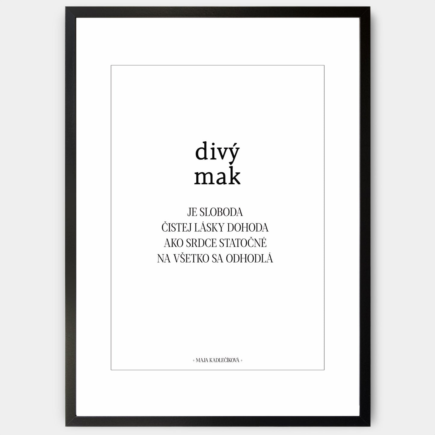 Plakát Divý mák + text