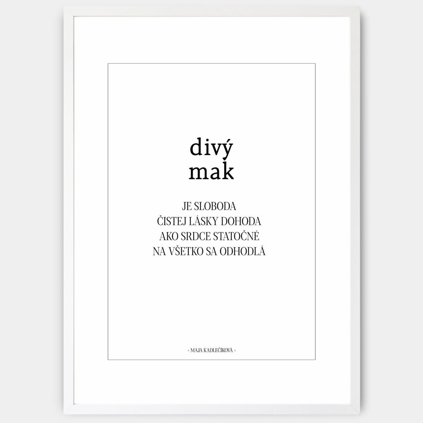 Plakát Divý mák + text
