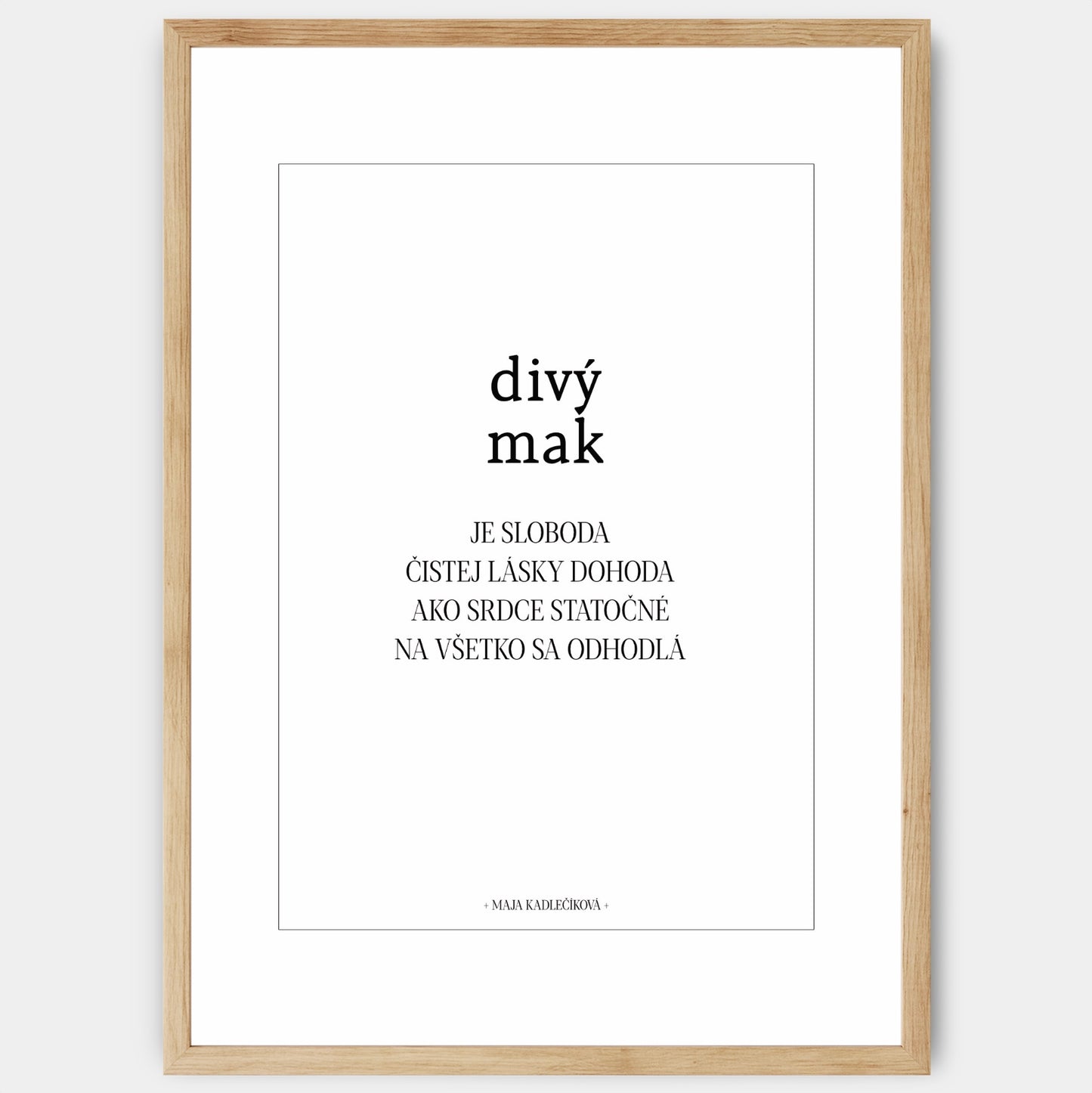 Plakát Divý mák + text