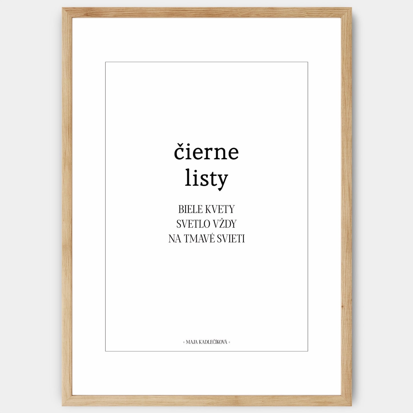Plakát Černé listy + text