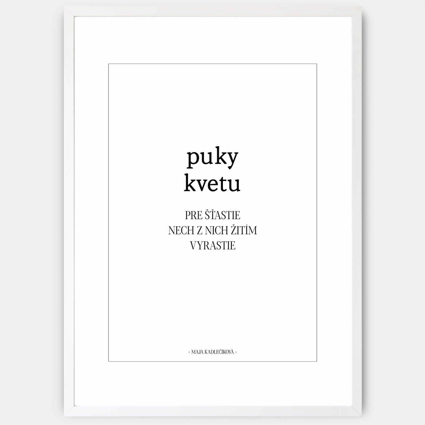 Plakát Puky květu + text