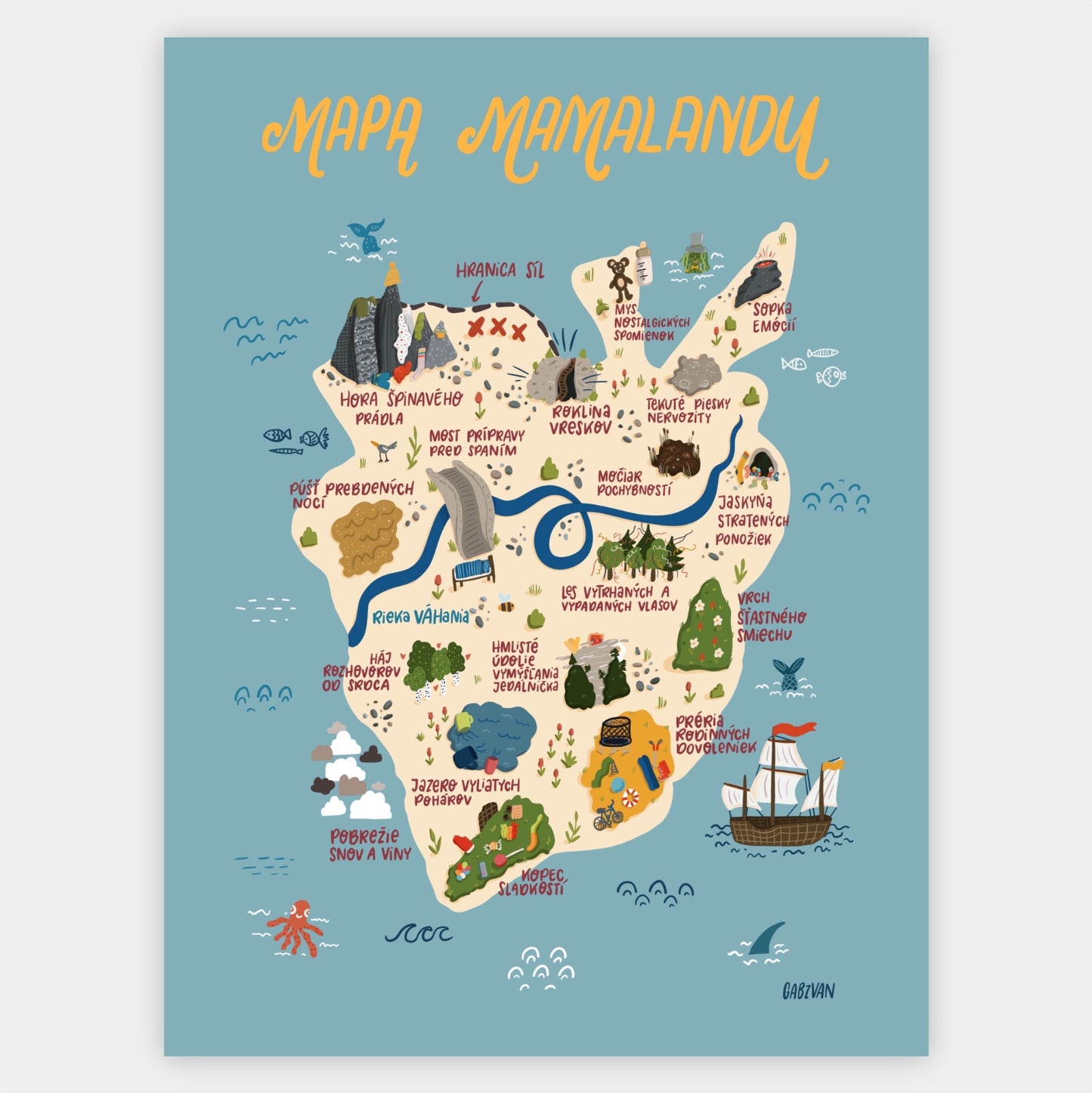 Mamaland Map Poster