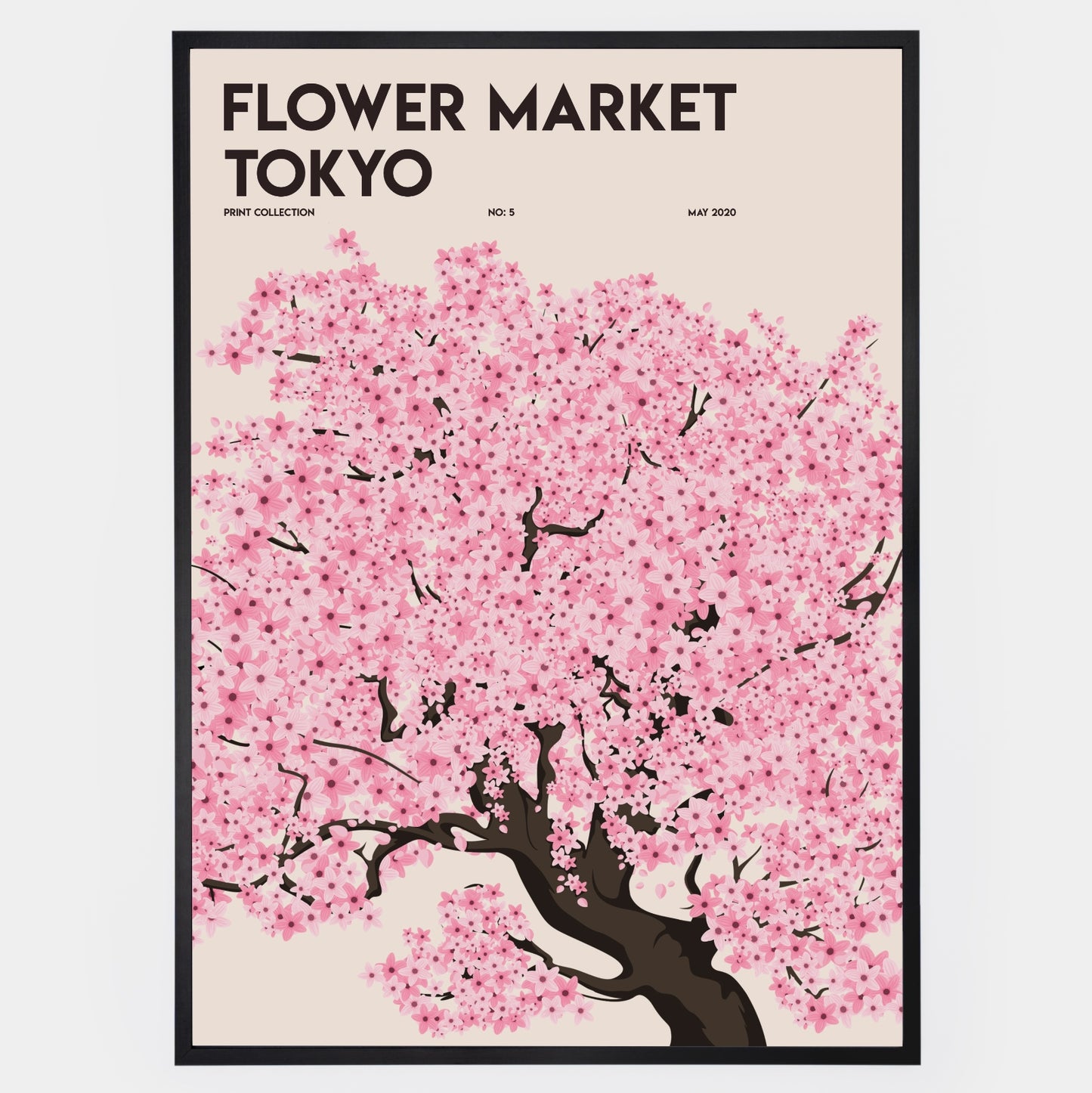 Plakát Flower Market Sakura Tree