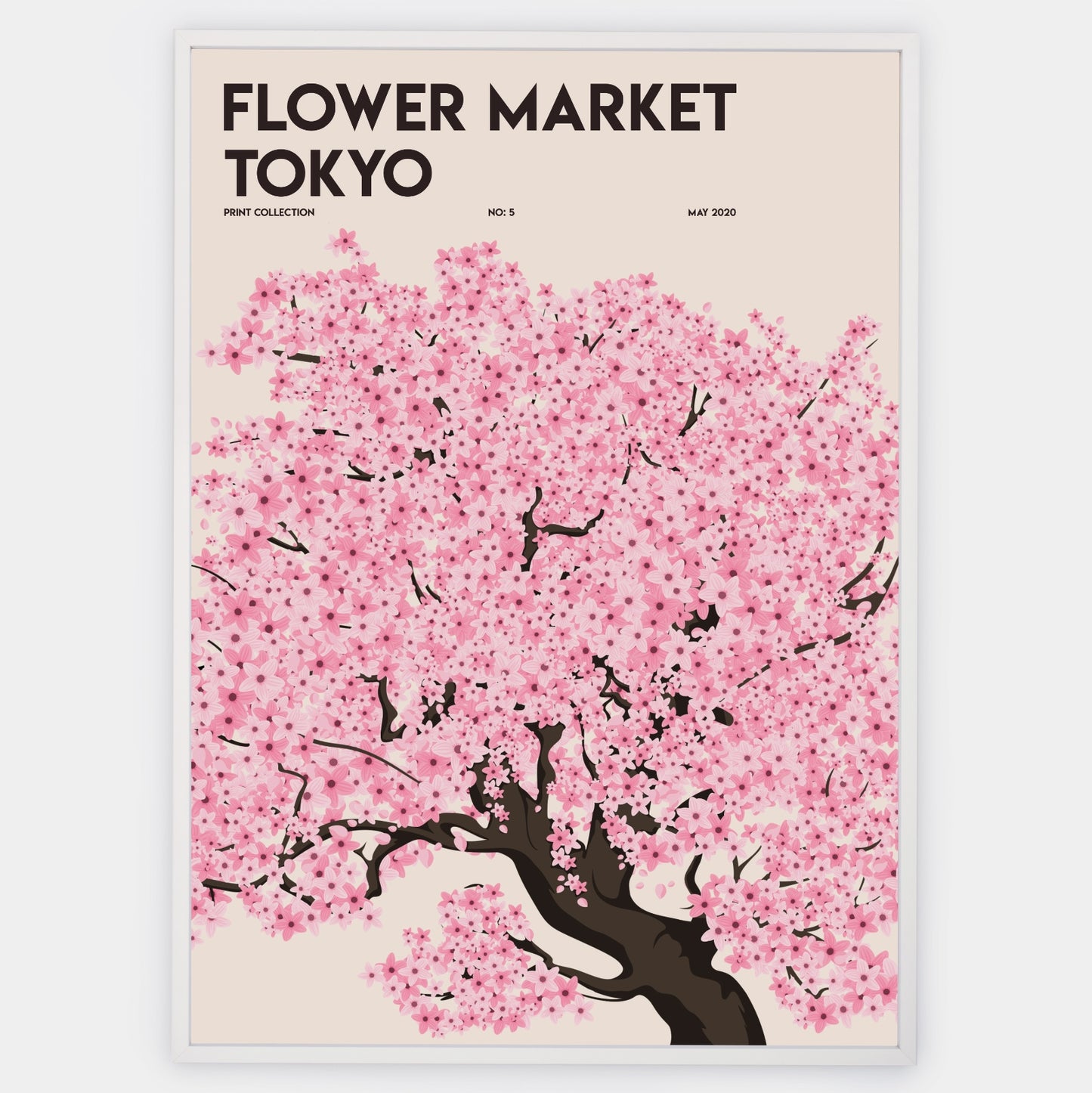 Plakát Flower Market Sakura Tree