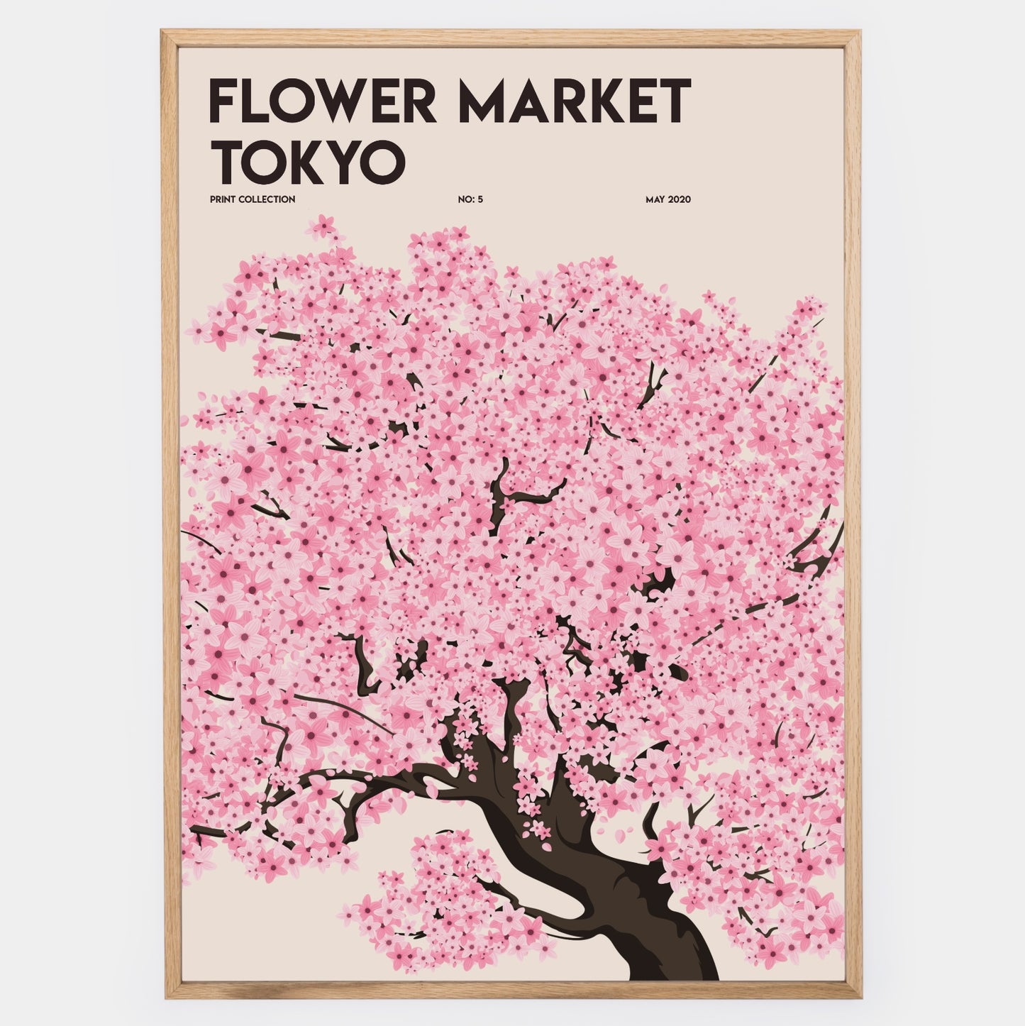 Plakát Flower Market Sakura Tree