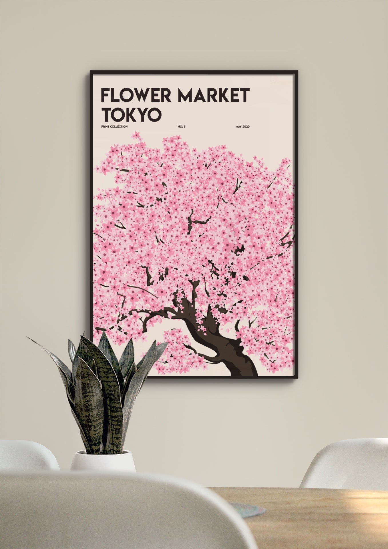 Plakát Flower Market Sakura Tree