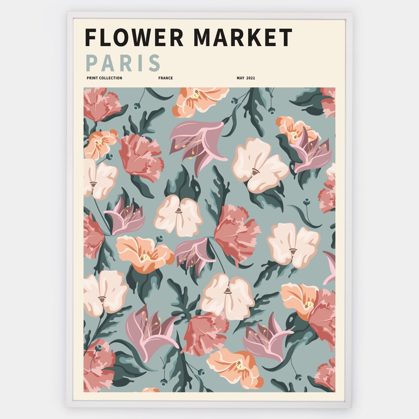 Plakát Flower Market Paris