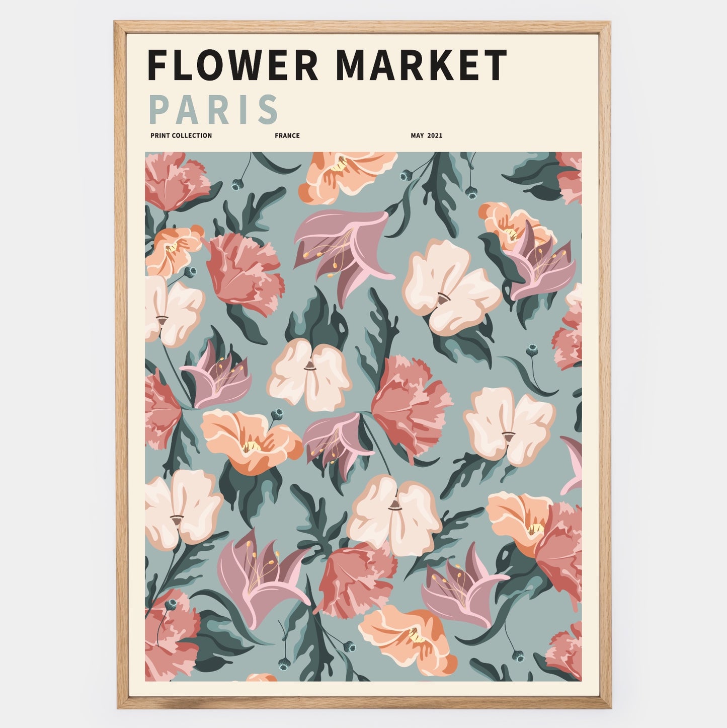 Plakát Flower Market Paris