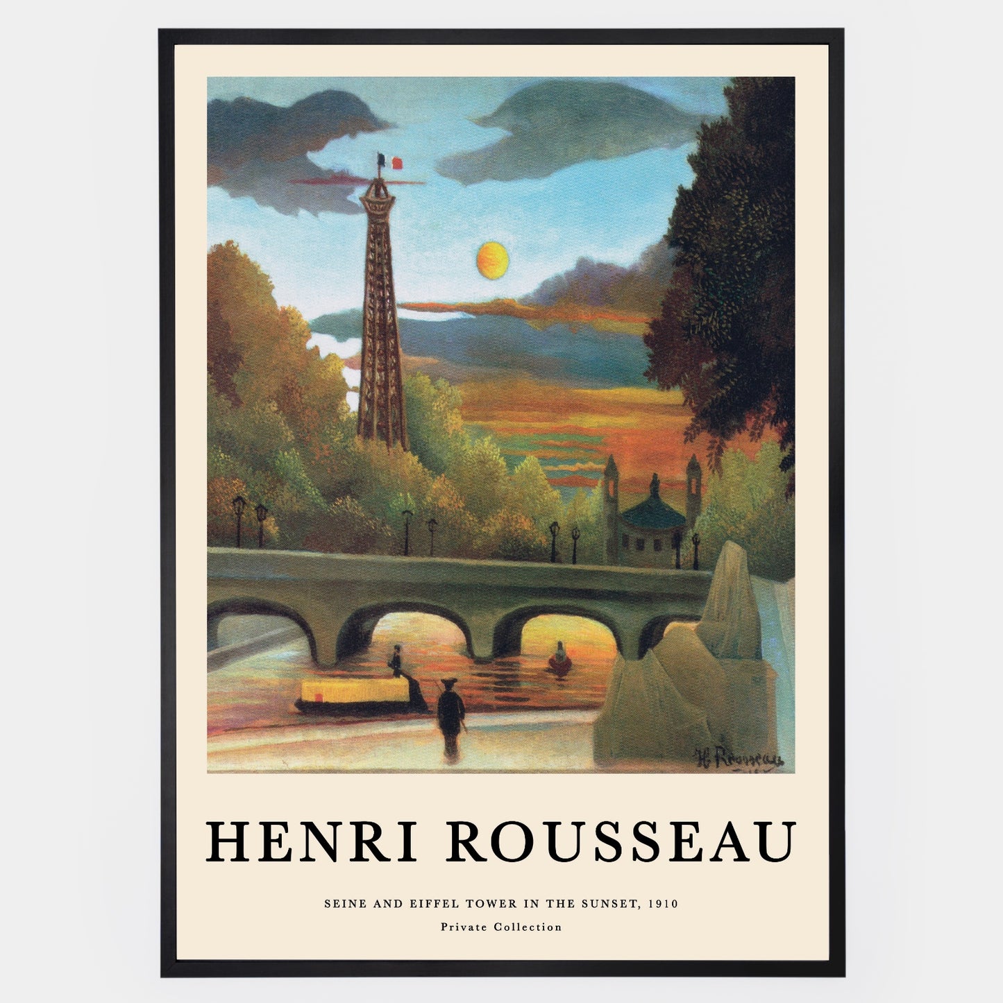 Poster Seine and Eiffel Tower in the Sunset | Henri Rousseau