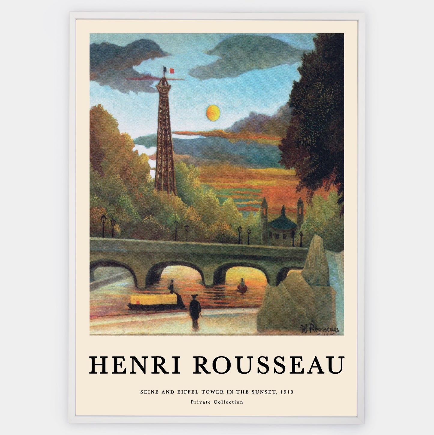 Poster Seine and Eiffel Tower in the Sunset | Henri Rousseau