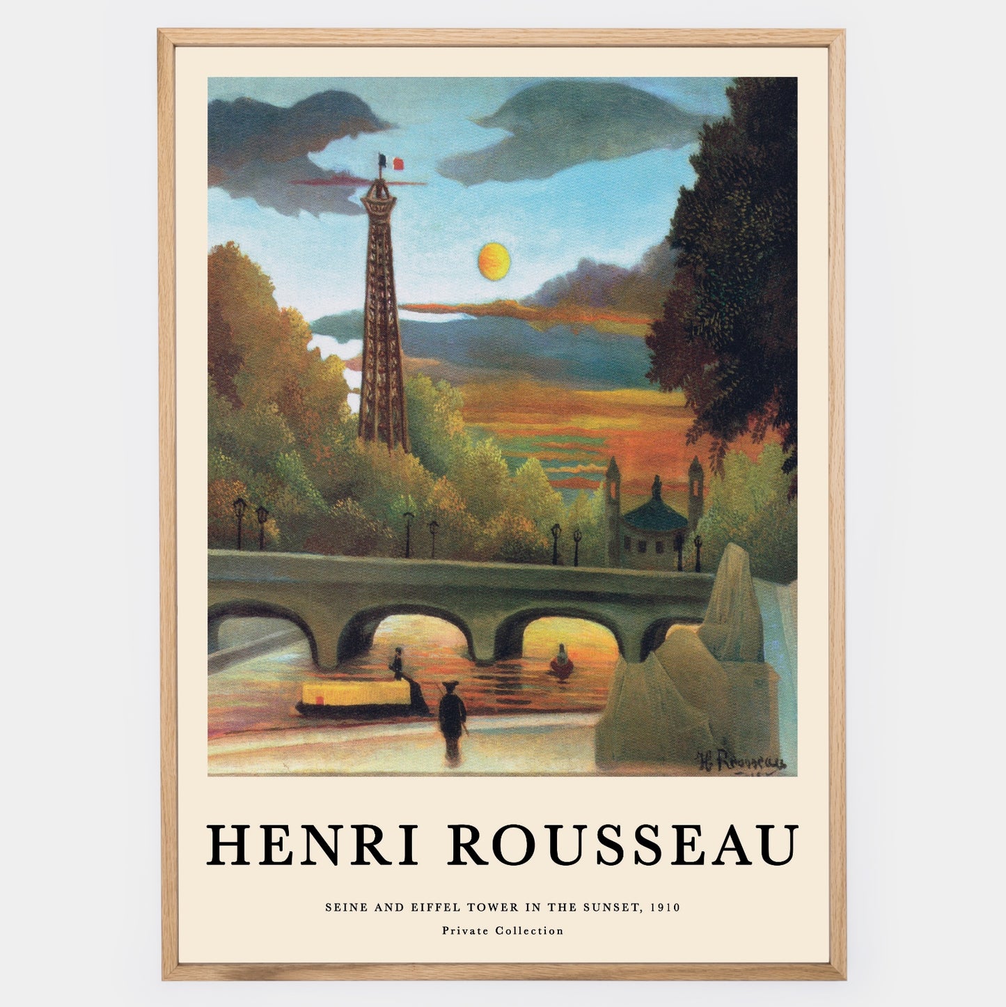 Poster Seine and Eiffel Tower in the Sunset | Henri Rousseau