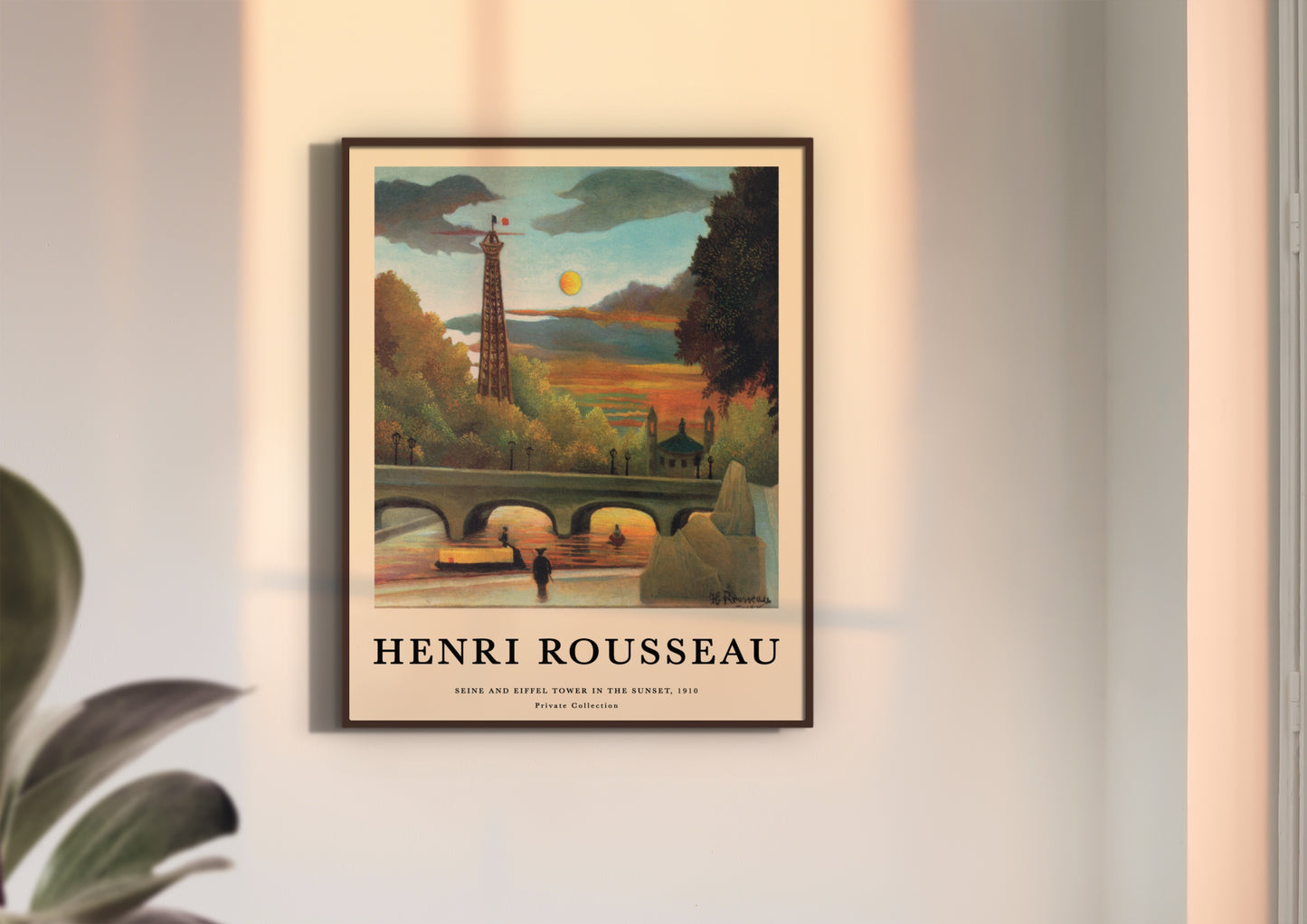 Poster Seine and Eiffel Tower in the Sunset | Henri Rousseau