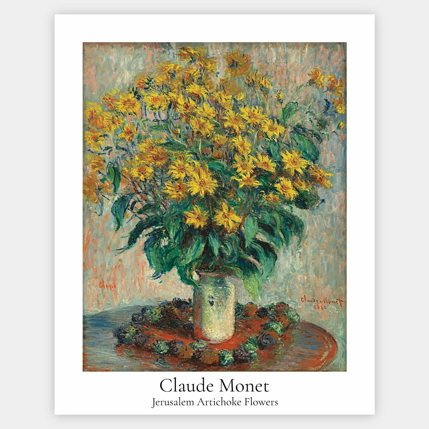 Jerusalem Artichoke Flowers Poster | Claude Monet