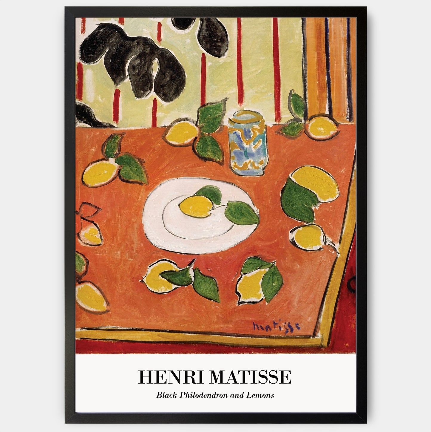 Plakát Black Philodendron and Lemons | Henri Matisse