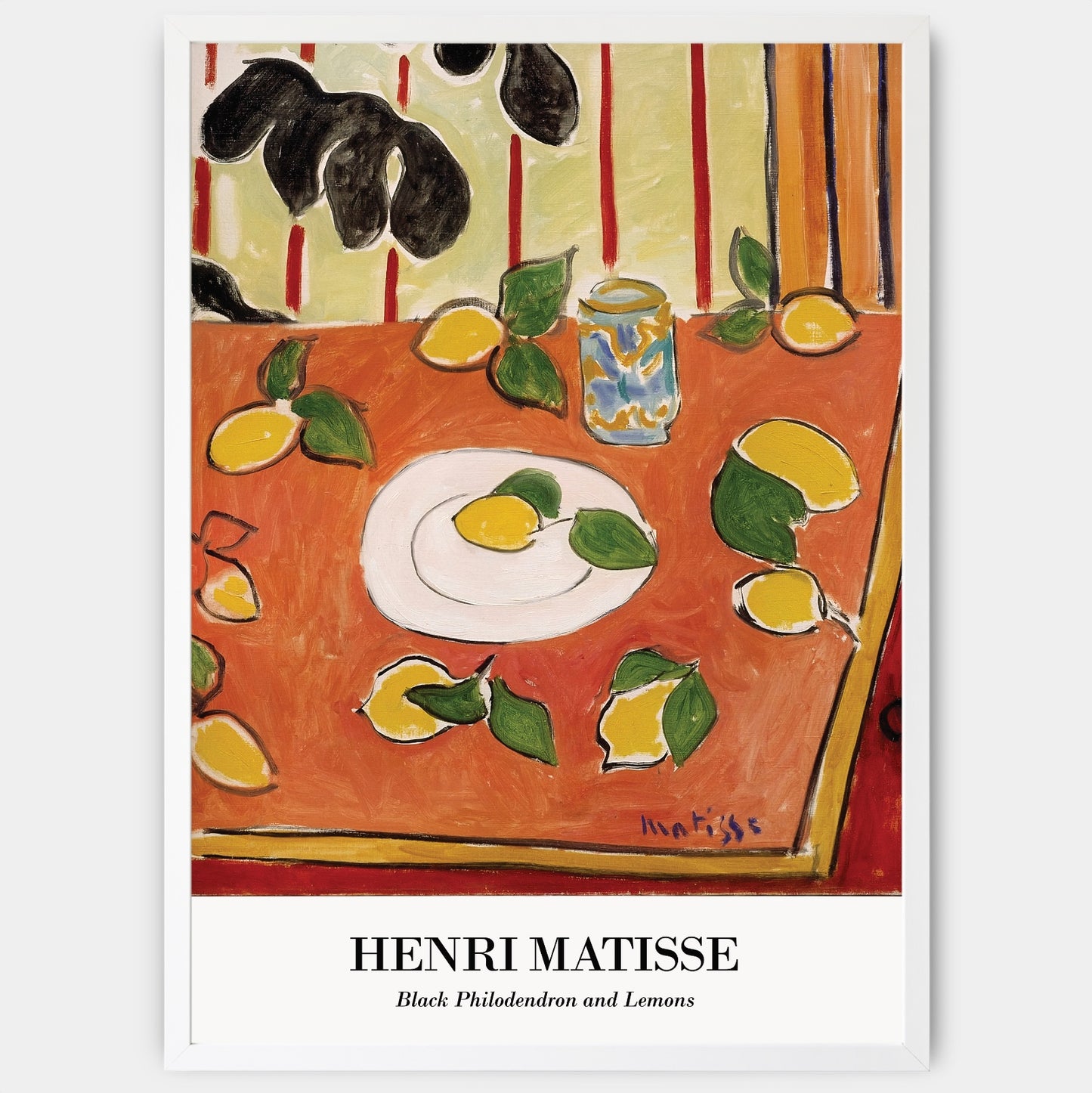 Plakát Black Philodendron and Lemons | Henri Matisse
