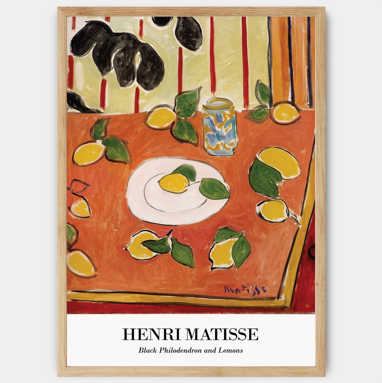 Plakát Black Philodendron and Lemons | Henri Matisse
