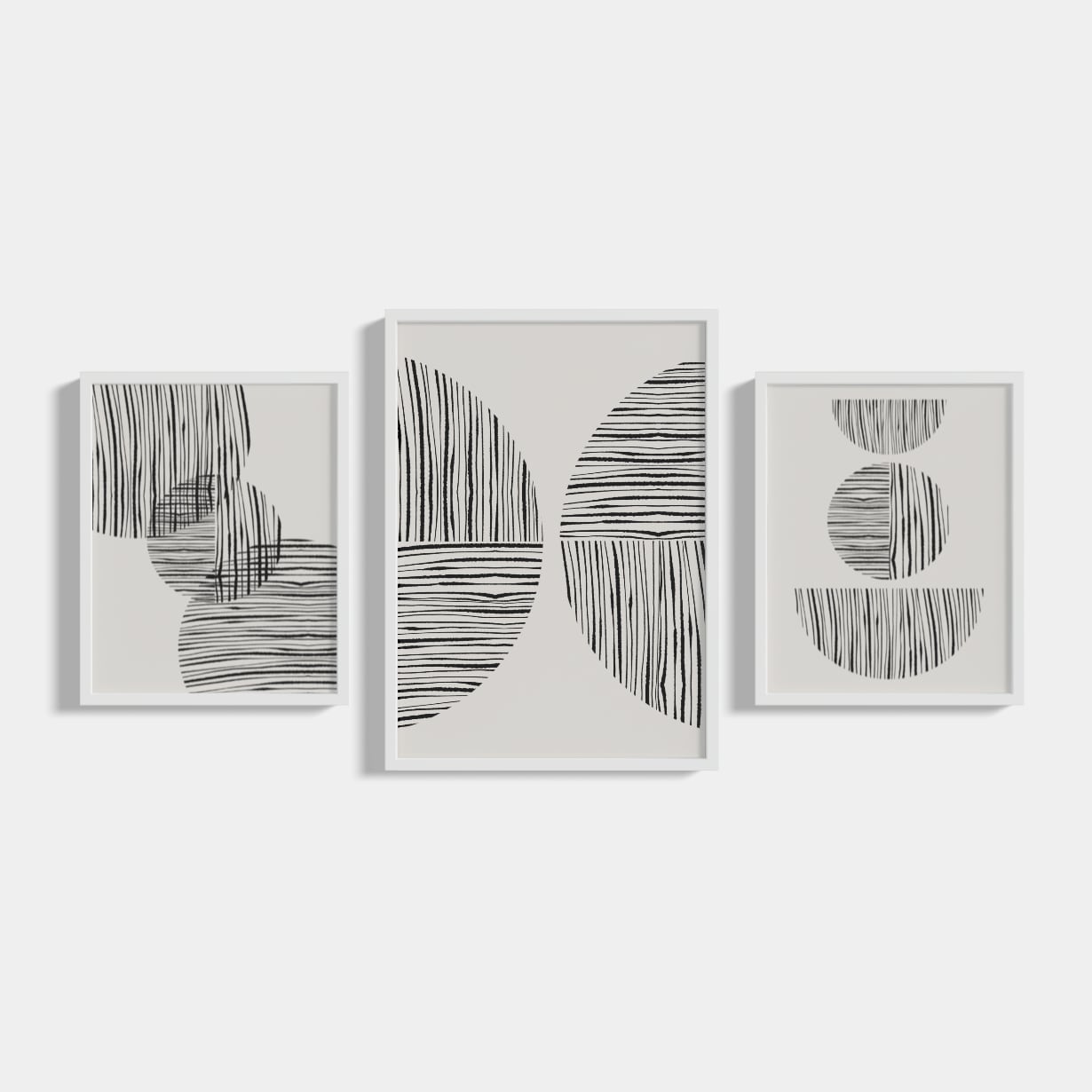 Set of 3 Fabric circles posters