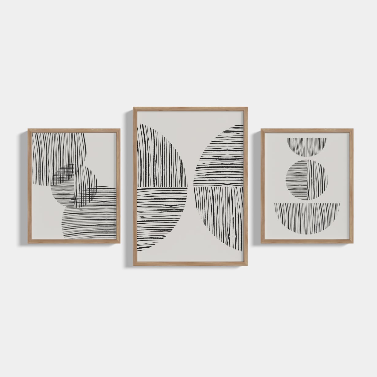 Set of 3 Fabric circles posters