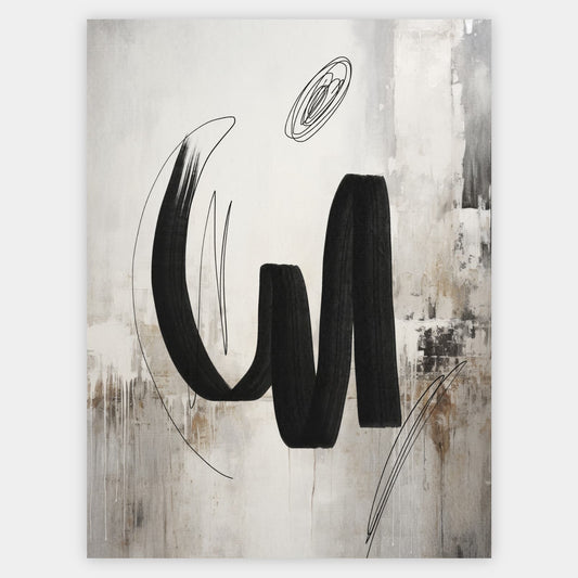 Abstract poster Wild Brushes No.1