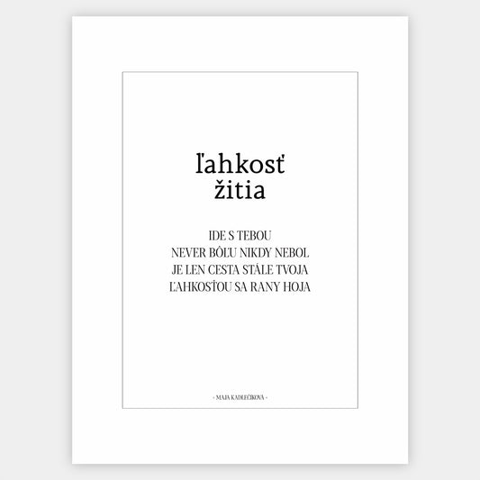 Poster Lightness + text