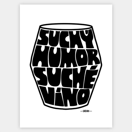 Poster Dry humor dry wine