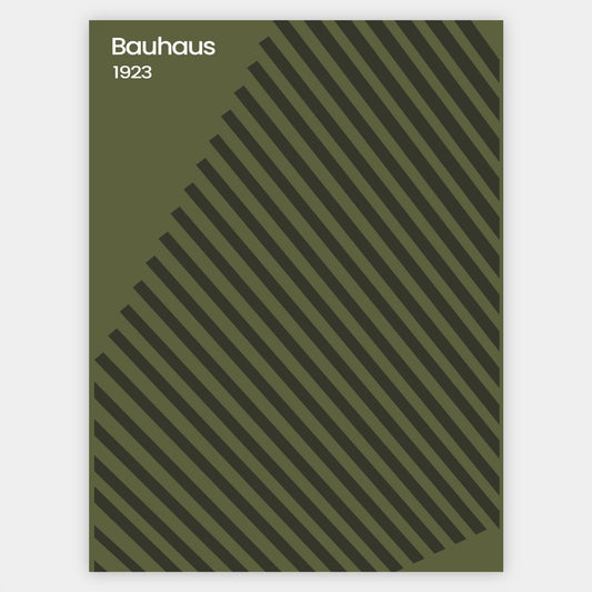 Bauhaus Lines in Green Poster