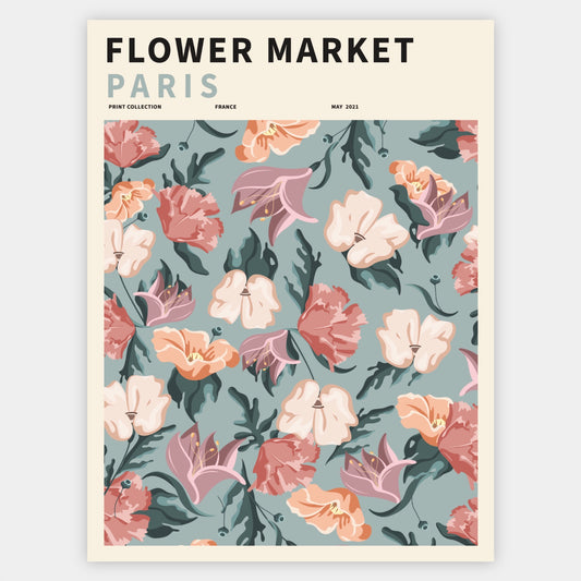 Plakát Flower Market Paris