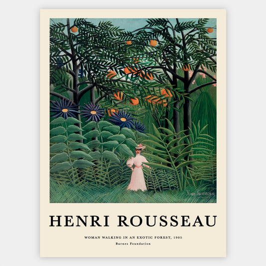 Poster Woman Walking in an Exotic Forest | Henri Rousseau