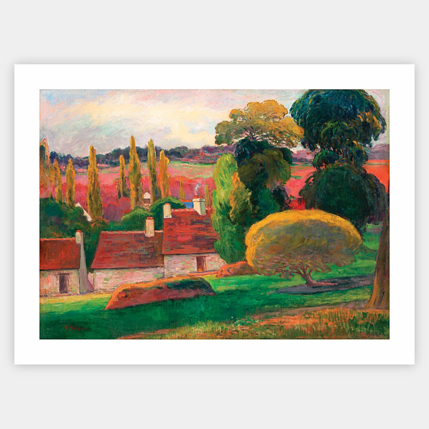 Plagát Farma v Bretónsku | Paul Gauguin