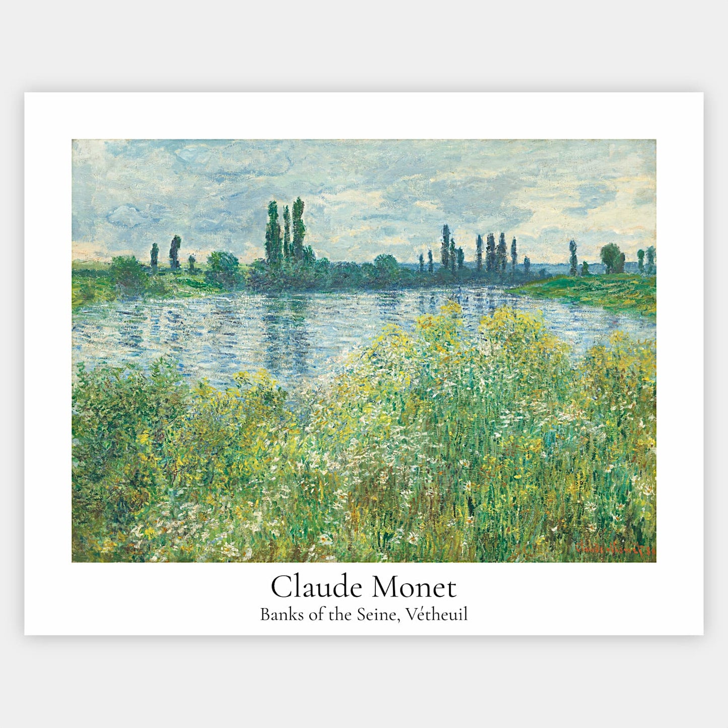Plagát Na brehu Seiny, Vétheuil | Claude Monet