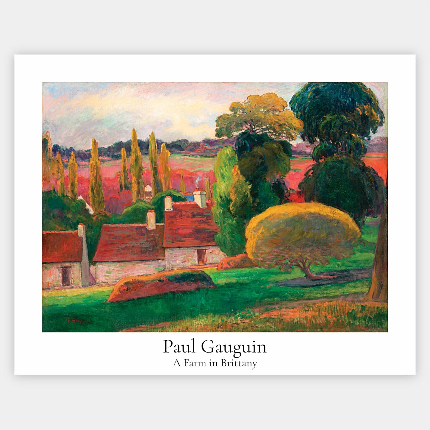 Plagát Farma v Bretónsku | Paul Gauguin